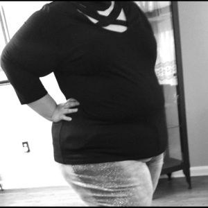 NWOT Roman’s 26/28 2X Black Plus size Top